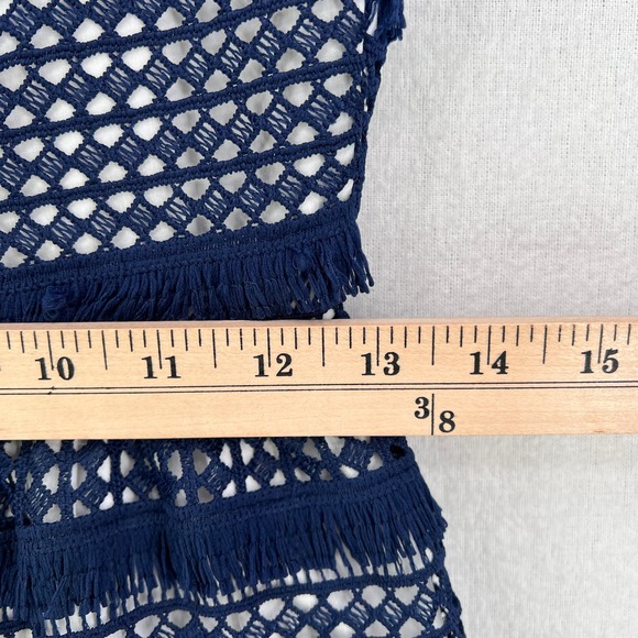 ANTHROPOLOGIE Hutch Crochet Dress Womens 0 Navy Blue Sleeveless Lace NWOT - Picture 13 of 15